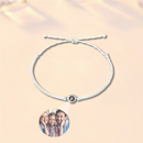 Pulseira de foto círculo personalizada