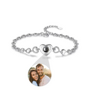 Pulseira de foto círculo personalizada