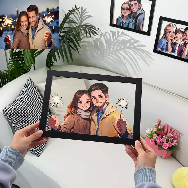 Retrato Personalizado 3D em desenho animado