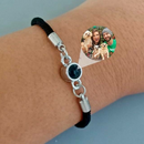 Pulseira de foto círculo personalizada