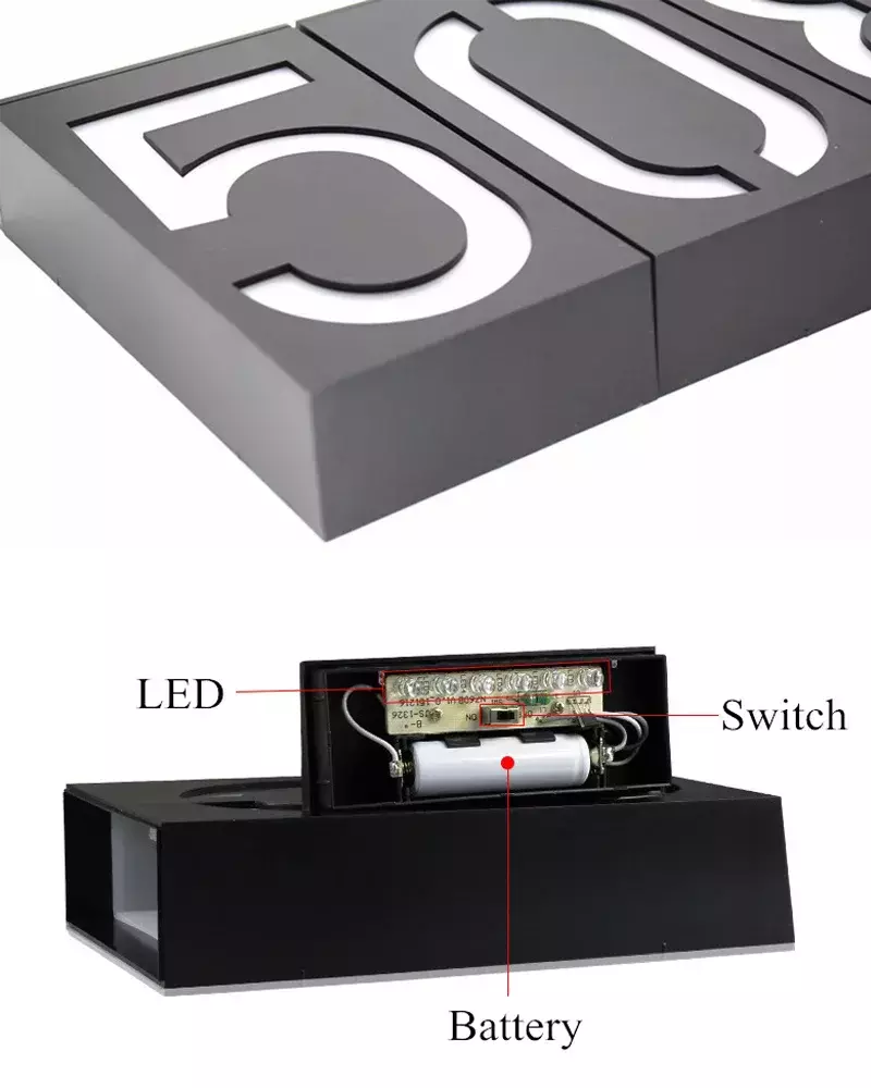 NumberLed™ Seu número de dia e de noite